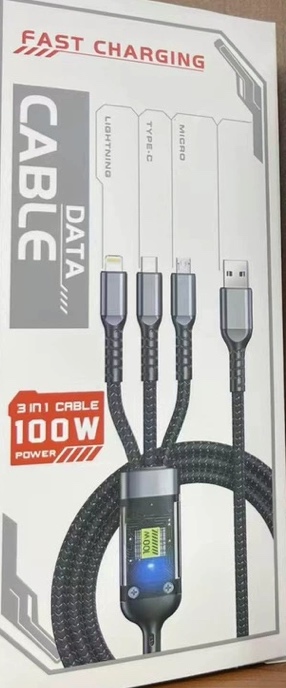 CABLE TRES EN UNO-CARGA RAPIDA / 1-2 MTS
